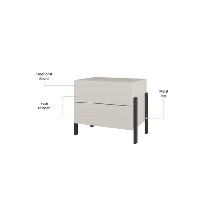 Yukon Bedside Table 55cm