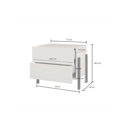 Yukon Bedside Table 55cm