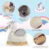 HOMCOM Kids Rocking Horse, Children Plush Ride On Swan Animal Rocker w/ Sound, Wood Base Seat, Safety Belt, Baby Toy Rocker for Toddler 18 - 36 Months, White and Grey