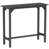 HOMCOM Rectangular Bar Table, Marble Effect Pub Coffee Table for Small Space, Breakfast Dining, Black Marble Effect