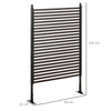 Outsunny Garden Fence with 2 Standing Ways for Hard & Soft Ground, Decorative Outdoor Divider, Animal Barrier Fence, Brown