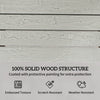 Outsunny Outdoor Garden Loveseat, Embossed Wooden Jack and Jill Garden Seat with Integrated Table, Grey