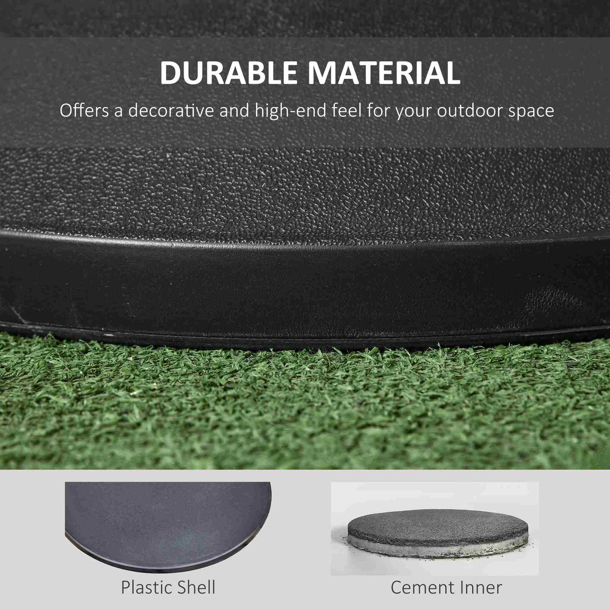 Outsunny 25 kg Parasol Base in Black