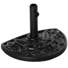 Outsunny 9kg Cement Concrete Half Round Parasol Base Umbrella Stand Garden Outdoor Accessories - Adjustable Coupler Suitable Umbrella Rod: Î¦3.5cm, Î¦3.8cm, Î¦4.8cm