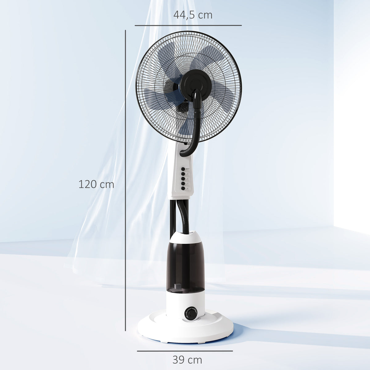 HOMCOM Spray Misting Fan in White