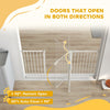 PawHut Adjustable Safety Gate w/ Three Extensions, Four Adjustable Screws, White