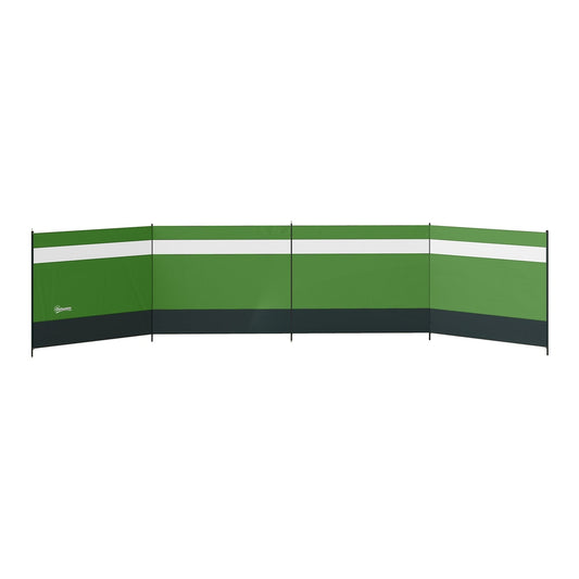 Outsunny Camping Windbreaker with Clear Windows in Green