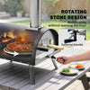 Outsunny Outdoor Pizza Oven Foldable Legs Pellet Wood Fired Pizza Maker w/ 12