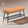 HOMCOM PU Leather Shoe Storage Bench - Brown