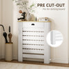 HOMCOM 95.5H x 78Wcm Radiator Cover, with Drawer - White
