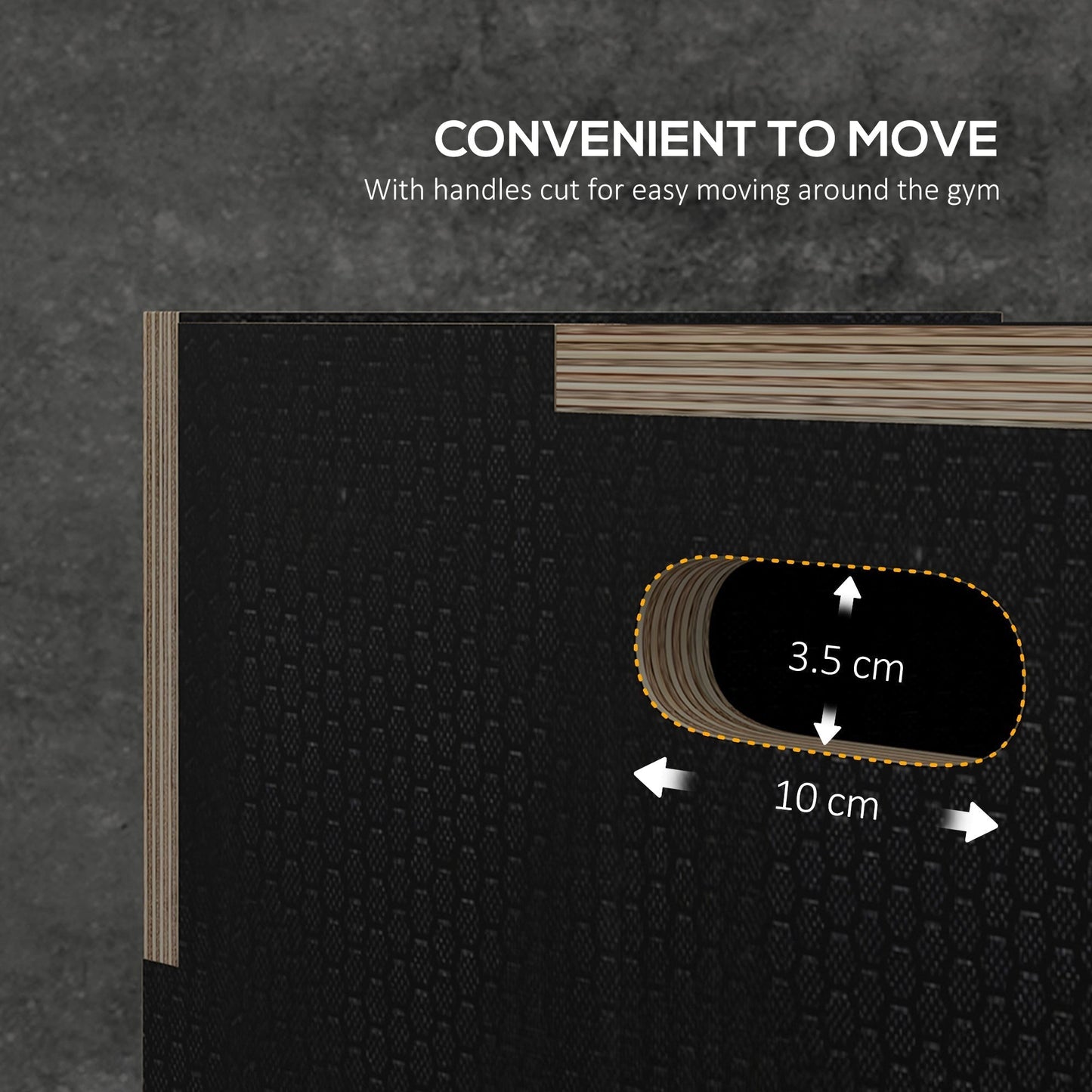 SPORTNOW Multi-Faceted Jump Box, Wooden Step Up Box, for Home, Gym, Exercise, Black