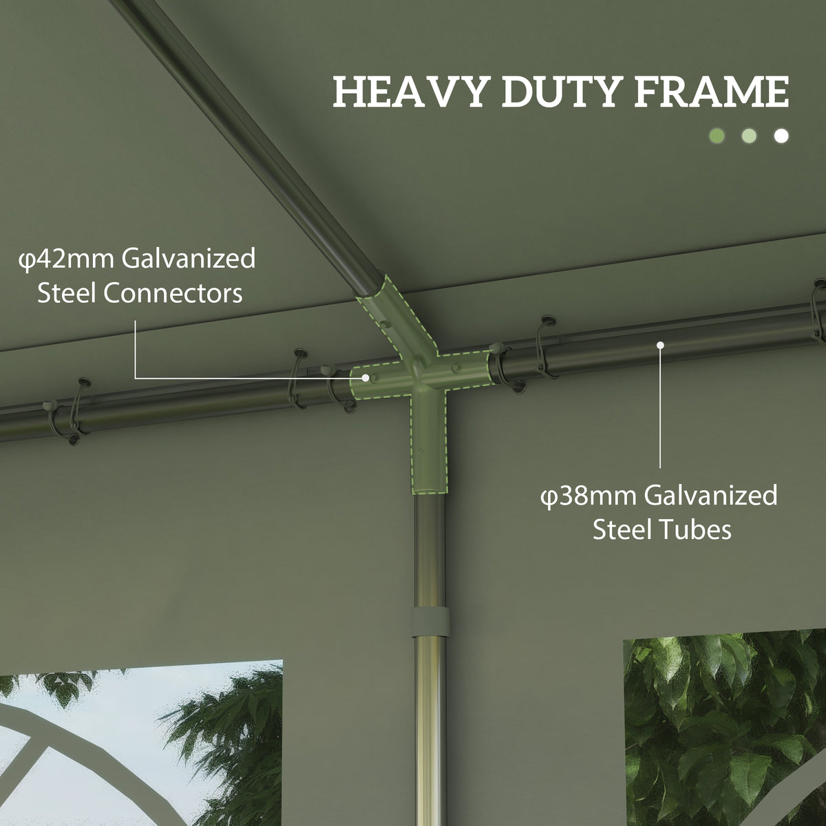 Outsunny Heavy Duty Garden Gazebo for Parties in White