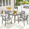 Outsunny Five-Piece Outdoor Garden Dining Set - Grey