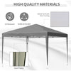 Outsunny 3 x 3 m Garden Pop Up Gazebo Marquee Party Tent Wedding Canopy, Height Adjustable with Carrying Bag, Grey