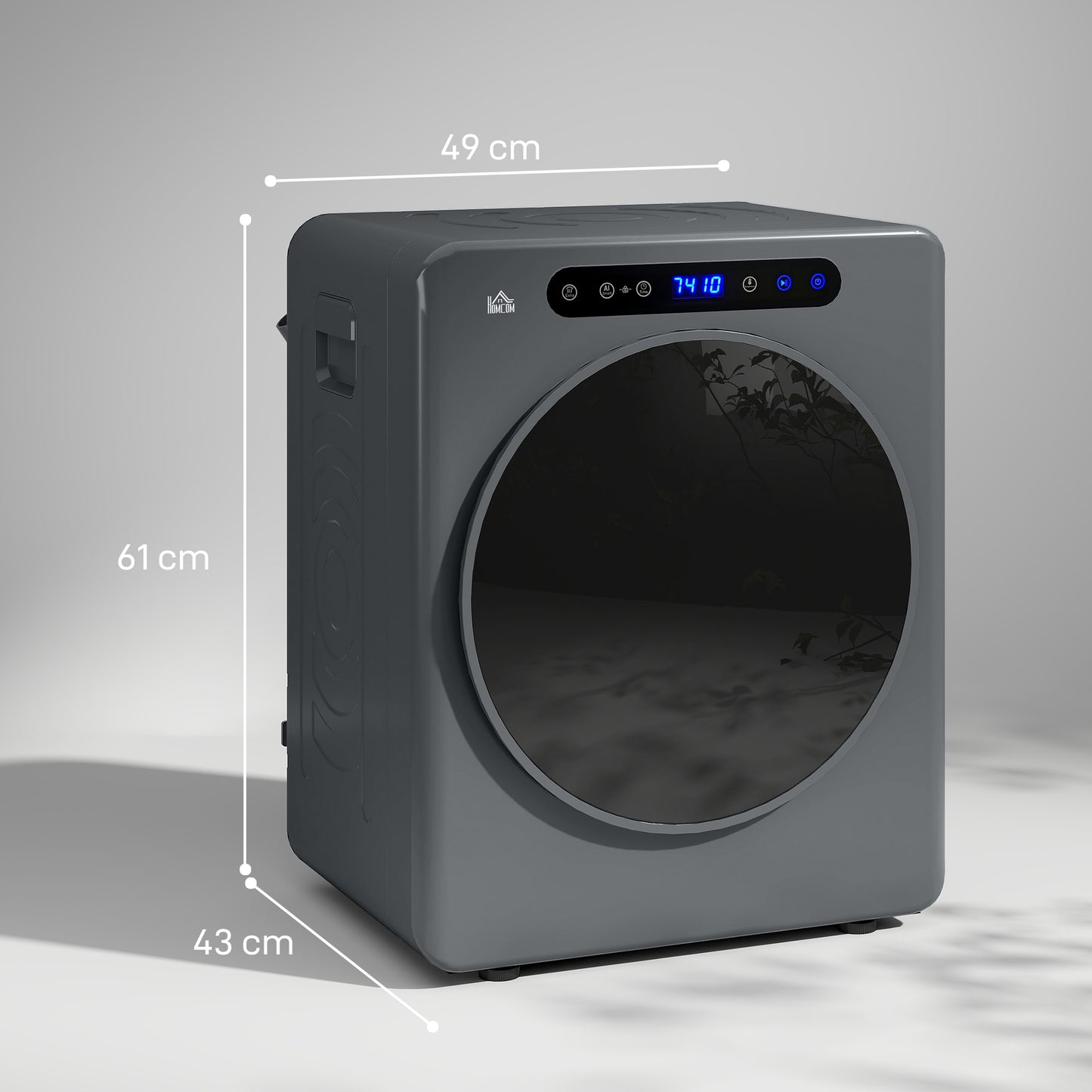 HOMCOM 4kg Compact 40-60√¢‚Äû∆í Tumble Dryer - Grey