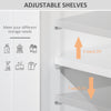 kleankin Bathroom Cabinet, Free Standing Bathroom Storage Cabinet with 2 Drawers and Adjustable Shelf, Small Bathroom Storage Unit, White
