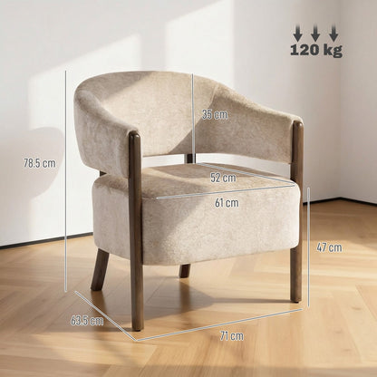 HOMCOM Accent Chair in Beige