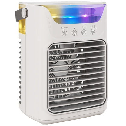 HOMCOM Air Cooler with Adjustable Head in Grey