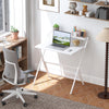 HOMCOM 81.5 cm Folding Computer Desk with Monitor Shelf - White