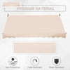 Outsunny 3x1.5m Adjustable Outdoor Aluminium Frame Awning Beige