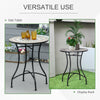 Outsunny Î¦60cm Mosaic Outdoor Patio Table - Green