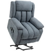 HOMCOM Power Lift Recliner Chair with Massage, Overstuffed Lift Chair for Elderly with Footrest, Remote, Side Pocket, Dark Grey
