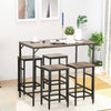 HOMCOM 5-Piece Breakfast Bar Table and Stools Set, Kitchen Bar Table Set with High Table and 4 Stools, Space Saving Compact Dining Furniture for Small Spaces, Rustic Brown