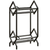 HOMCOM 50 CD Storage Rack, 2-Tier Metal CD Storage Unit, Free Standing, Easy to Assemble, Black