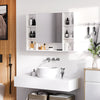 kleankin Wall Mounted Medicine Cabinet, Bathroom Mirror Cabinet with Mirrored Door, Shelves and Storage Cupboard, White