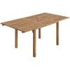 Outsunny Extending Garden Table, Outdoor Dining Table for 6-8 with Acacia Wood Slatted Tabletop for Balcony Porch