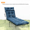Outsunny Set of Two 190 x 56cm Sun Lounger Cushions - Navy Blue