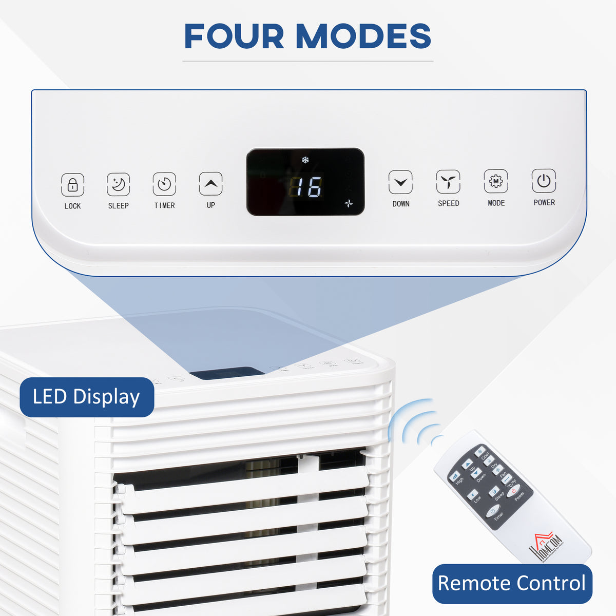 HOMCOM 9000 BTU Portable Air Conditioner in White