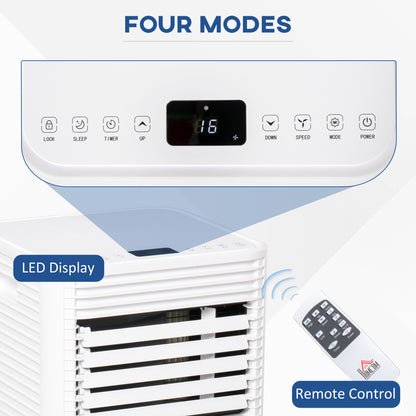HOMCOM 9000 BTU Portable Air Conditioner in White