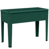Outsunny Raised Planter, Metal Raised Garden Bed on Legs with Drainage Hole and Foot Covers, Green