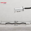SPORTNOW 4ft Olympic EZ Curl Bar, Barbell Bar for 2