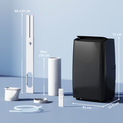HOMCOM Portable Air Conditioner 12000 BTU in Black