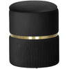 HOMCOM Velvet-Feel Storage Ottoman - Black