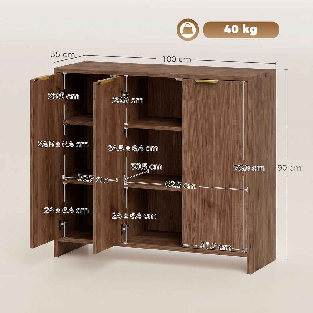 HOMCOM Sideboard Cabinet in Brown