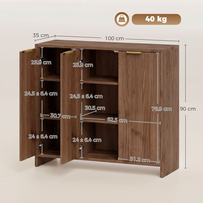 HOMCOM Sideboard Cabinet in Brown