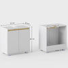 kleankin Modern Bathroom Sink Cabinet, Floor Standing Under Sink Cabinet, Freestanding Storage Cupboard with Double Doors, White