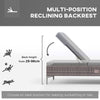 Outsunny Outdoor PE Rattan Sun Lounger Set of 2, Multi-position Backrest Adjustable Single Recliner Sunbed Daybed with Removeable & Washable Cushion, for Patio, Garden, Light Grey