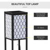 HOMCOM Shelf Floor Lamp Standing Lamp W/4-tier Wooden Open Shelves,26L x 26W x 160Hcm-Black/White