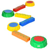 Outsunny Eight-Piece Kids Stepping Stones, with Non-Slip Surface & Bottom, for Toddlers - Multicoloured