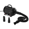 PawHut Dog Hair Dryer Pet Grooming Blaster Dryer Blower Adjustable Temperature Speed with 2.1M Flexible Hose 3 Nozzles - Black