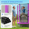 AIYAPLAY 4.6ft Toddler Trampoline w/ Safety Enclosure Net, for Indoor Outdoor Use, Ages 3-6 Years, Purple