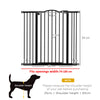 PawHut Pressure Fit Dog Stair Gate No Drilling Safety Gate Auto Close for Doorways, Hallways, 74-100cm Adjustable, 94cm Tall, Black