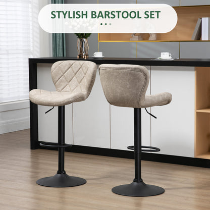 HOMCOM Bar Stools in Light Khaki