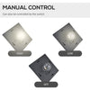 Outsunny 1.8m Traditional Victorian Style 3 Way Head Outdoor Garden Solar Post Lamp Sensor Dimmable LED Lantern Bollard Pathway IP44 √¢‚Ç¨‚Äú Black