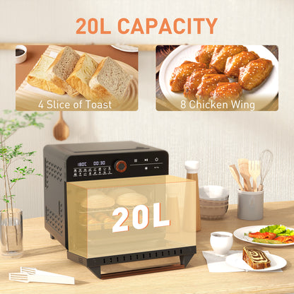 HOMCOM Air Fryer Oven in Black