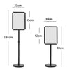 A3 Adjustable Poster Stand with Adjustable Height and 360° Rotation-Black
